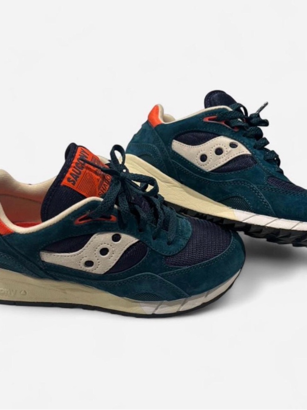 Saucony Kids Teal, Navy & Orange Suede Sneaker